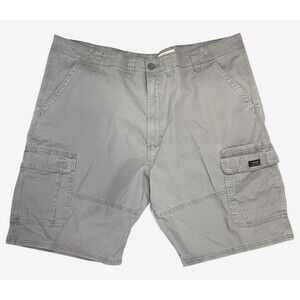 Wrangler Authentics Men's Gray Cargo Shorts Hiking 10" Inseam Outdoors Size 44